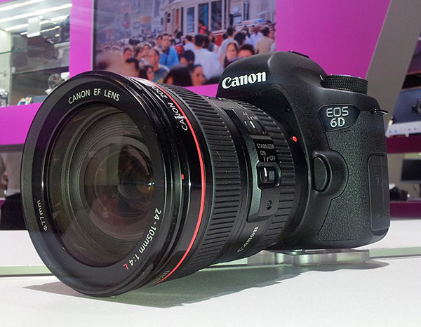 Grosses Objektiv, kleine Kamera: die Canon EOS 6D mit Standardobjektiv EF 4/24-105 L IS USM