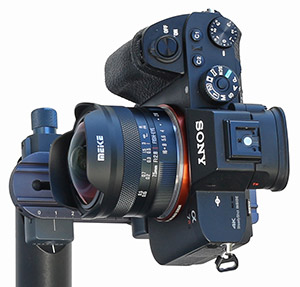 Das Meike 7.5mm f2.8 am Novoflex Slant für Panoramafotografie