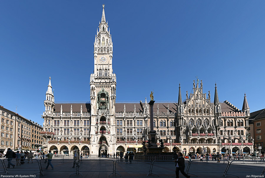 Münchner Rathaus als Flächenpanorama